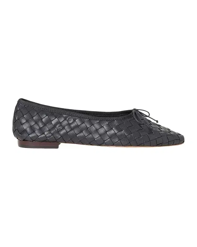 Landry Woven Leather Ballerina Flats