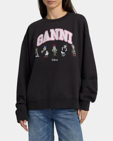Ganni Isoli Daisy Cotton Jersey Crewneck Sweatshirt | Thumbnail 4 Ganni Isoli Daisy Cotton Jersey Crewneck Sweatshirt | Thumbnail 4