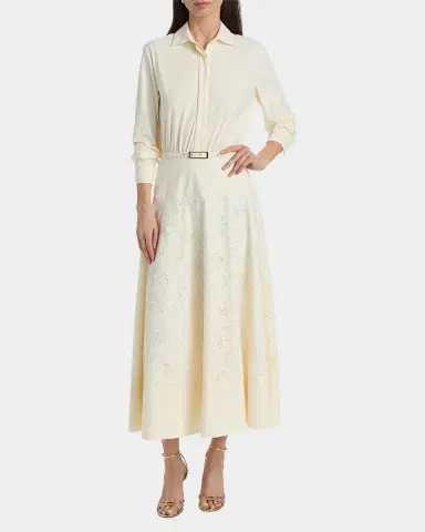 Chiara Boni La Petite Robe Febea Lace A-Line Midi-Shirtdress | Thumbnail 2 Chiara Boni La Petite Robe Febea Lace A-Line Midi-Shirtdress | Thumbnail 2