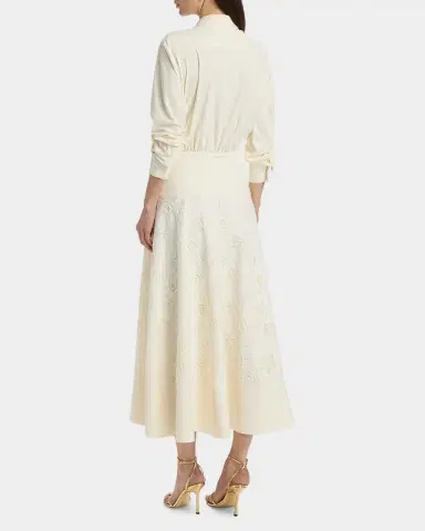 Chiara Boni La Petite Robe Febea Lace A-Line Midi-Shirtdress | Thumbnail 3 Chiara Boni La Petite Robe Febea Lace A-Line Midi-Shirtdress | Thumbnail 3