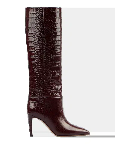 Paris Texas Stiletto 85MM Crocodile-Embossed Leather Boots | Thumbnail 2
