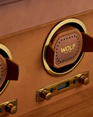 Wolf Brogue Triple Watch Winder with Storage | Thumbnail 4 Wolf Brogue Triple Watch Winder with Storage | Thumbnail 4