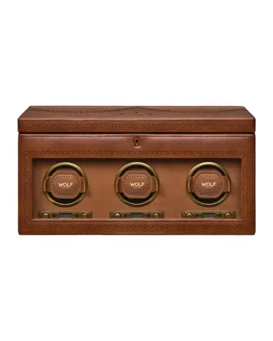 Wolf Brogue Triple Watch Winder with Storage | Thumbnail 1 Wolf Brogue Triple Watch Winder with Storage | Thumbnail 1