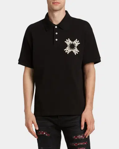 AMIRI Men's Embroidered MA Quad Polo Shirt | Thumbnail 4