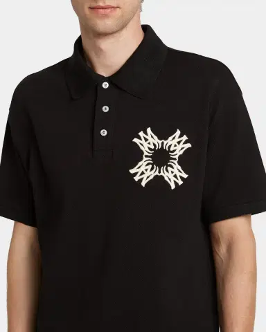 AMIRI Men's Embroidered MA Quad Polo Shirt | Thumbnail 5