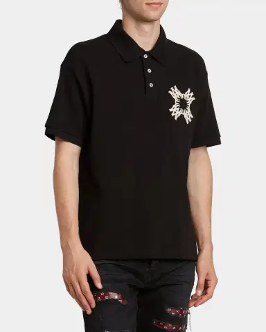 AMIRI Men's Embroidered MA Quad Polo Shirt | Thumbnail 6