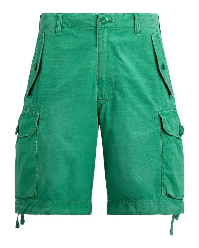 Garment-Dyed Ripstop Cargo Shorts