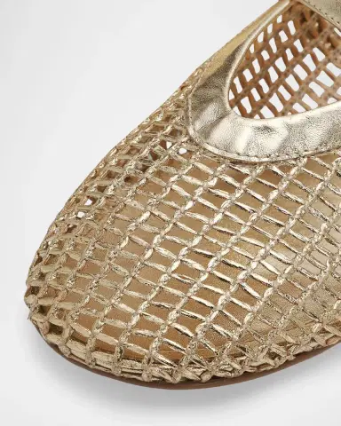 Schutz Sylvie Woven Leather Ballet Flats | Thumbnail 3