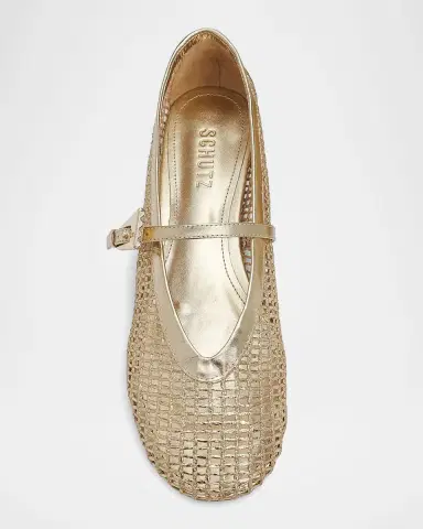 Schutz Sylvie Woven Leather Ballet Flats | Thumbnail 4