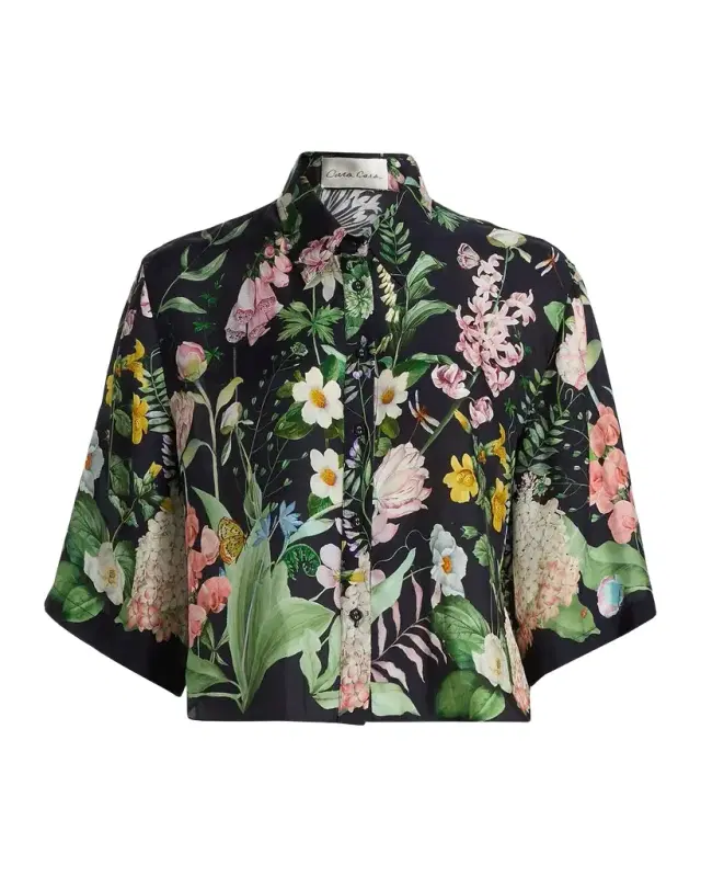 Printed Boxy Short-Sleeve Top