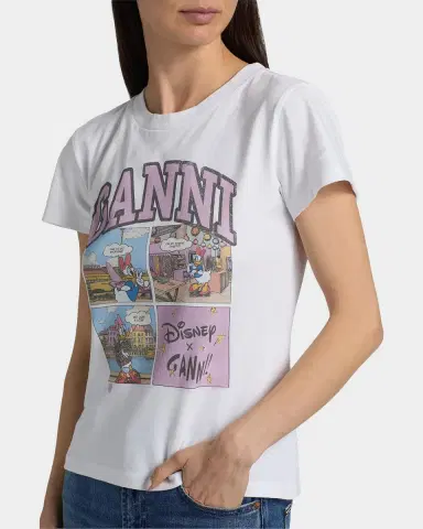 Ganni Cartoon Cotton Jersey T-Shirt | Thumbnail 5