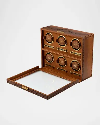 WOLF Brogue 6-Piece Watch Winder | Thumbnail 3