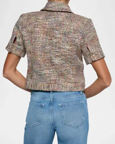 L'Agence Chita Cropped Tweed Jacket | Thumbnail 3