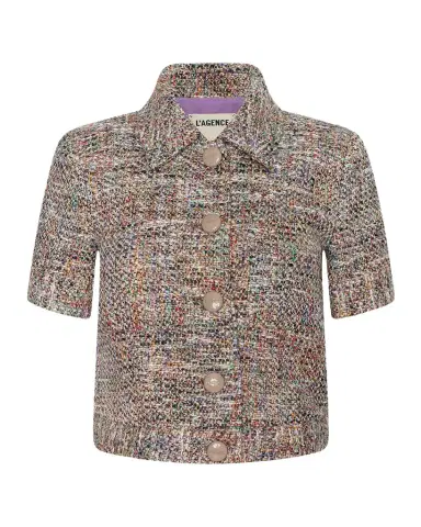 L'Agence Chita Cropped Tweed Jacket | Thumbnail 1