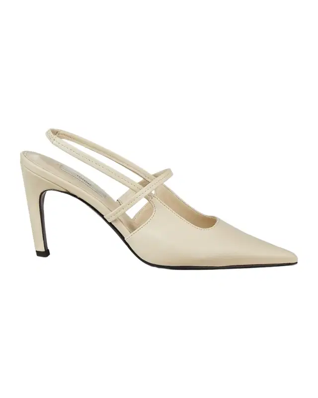 85MM Leather Slingback Pumps