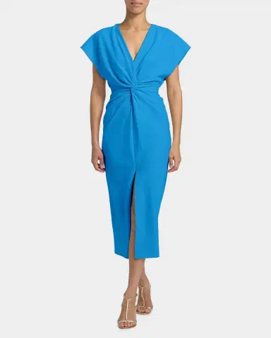 Prabal Gurung Jackie Twist-Front Midi-Dress | Thumbnail 2 Prabal Gurung Jackie Twist-Front Midi-Dress | Thumbnail 2