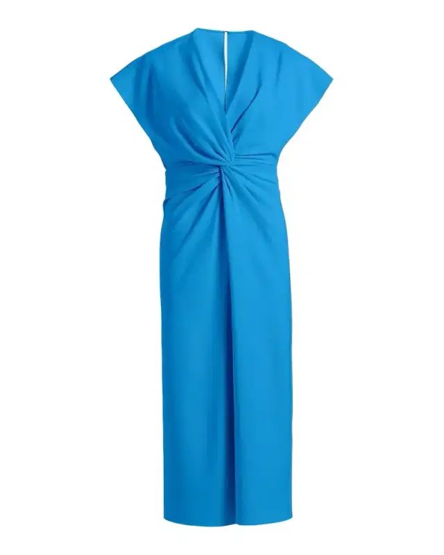 Jackie Twist-Front Midi-Dress