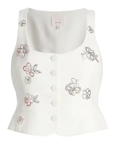 Cinq à Sept Rowena Blooming Linework Top | Thumbnail 1 Cinq à Sept Rowena Blooming Linework Top | Thumbnail 1
