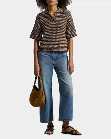 Polo Ralph Lauren Striped Knit Cotton Polo Shirt | Thumbnail 2