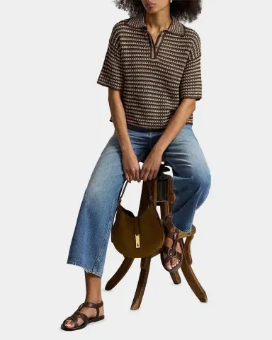 Polo Ralph Lauren Striped Knit Cotton Polo Shirt | Thumbnail 3