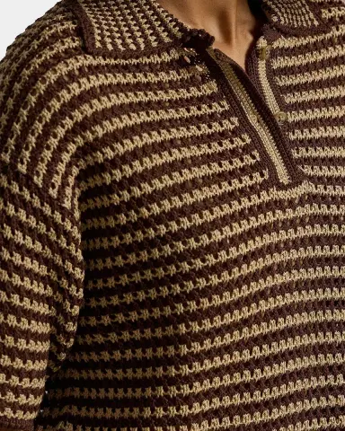 Polo Ralph Lauren Striped Knit Cotton Polo Shirt | Thumbnail 5