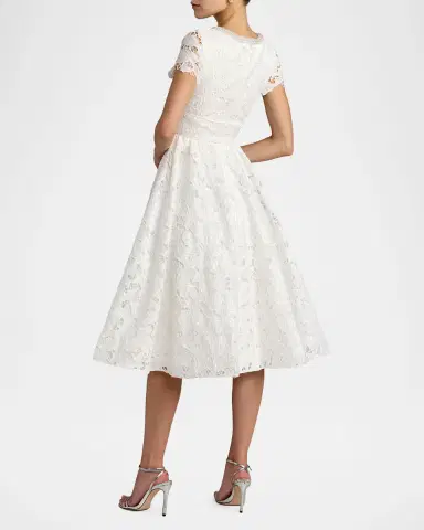 Mac Duggal Petite Lace-Embellished Midi Dress | Thumbnail 2 Mac Duggal Petite Lace-Embellished Midi Dress | Thumbnail 2