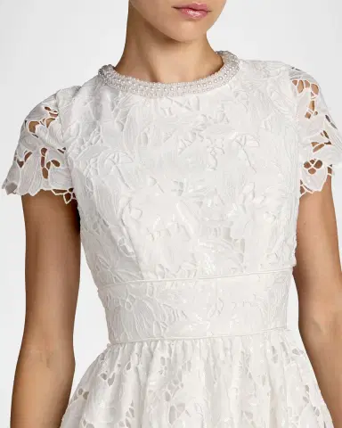 Mac Duggal Petite Lace-Embellished Midi Dress | Thumbnail 3 Mac Duggal Petite Lace-Embellished Midi Dress | Thumbnail 3