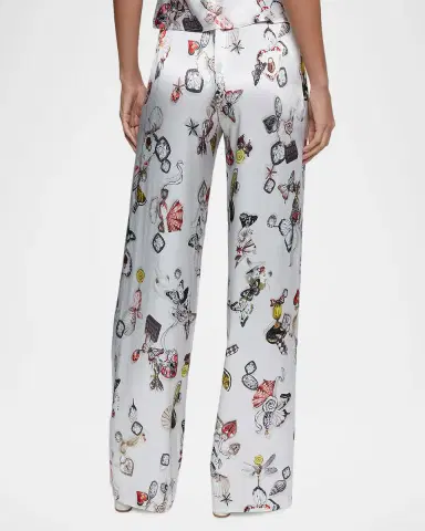 L'Agence Kimia Printed Satin Wide-Leg Pants | Thumbnail 3 L'Agence Kimia Printed Satin Wide-Leg Pants | Thumbnail 3