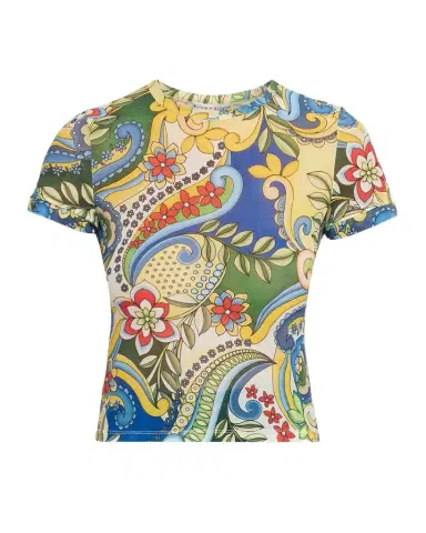 ALICE + OLIVIA Tess Crewneck Mesh Tee | Thumbnail 1 ALICE + OLIVIA Tess Crewneck Mesh Tee | Thumbnail 1