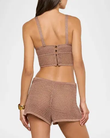 L'AGENCE Tracy Pointelle-Knit Bralette Top | Thumbnail 3 L'AGENCE Tracy Pointelle-Knit Bralette Top | Thumbnail 3