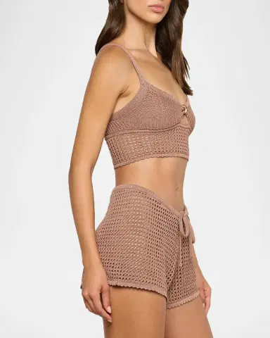 L'AGENCE Tracy Pointelle-Knit Bralette Top | Thumbnail 6 L'AGENCE Tracy Pointelle-Knit Bralette Top | Thumbnail 6