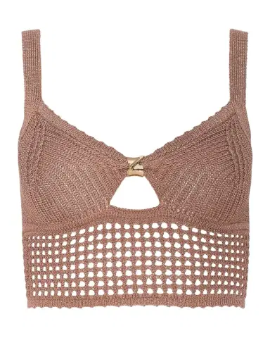L'AGENCE Tracy Pointelle-Knit Bralette Top | Thumbnail 1 L'AGENCE Tracy Pointelle-Knit Bralette Top | Thumbnail 1
