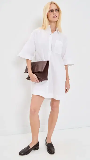ATM Anthony Thomas Melillo Shirt Dress White S | Thumbnail 5