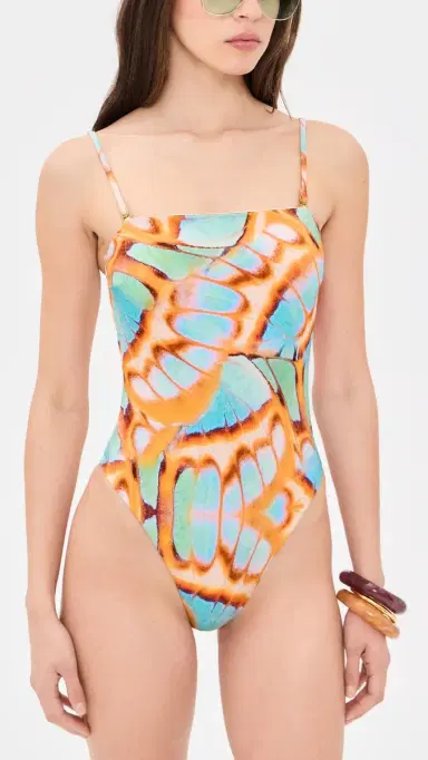 Vitamin A Classic Bandeau One Piece alachite Butterfly | Thumbnail 5