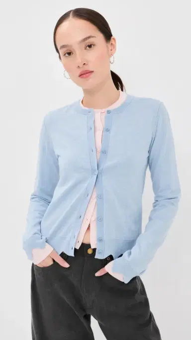 Marc Jacobs Scallop Daisy Cardigan Blue Mist | Thumbnail 2