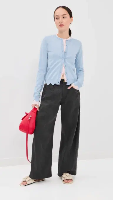 Marc Jacobs Scallop Daisy Cardigan Blue Mist | Thumbnail 5