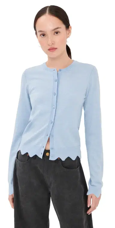 Marc Jacobs Scallop Daisy Cardigan Blue Mist | Thumbnail 1