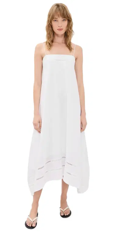 Onia Square Neck Handkerchief Dress White | Thumbnail 1 Onia Square Neck Handkerchief Dress White | Thumbnail 1