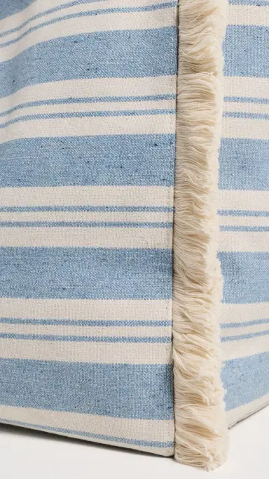 Hat Attack Striped Canvas Beachy Tote Bag Blue Stripe One Size | Thumbnail 5