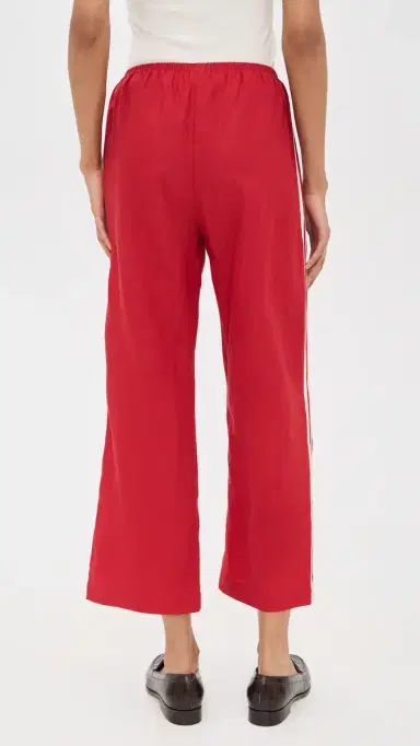 DONNI. The Linen Stripe Crop Racer Pants Bell Pepper | Thumbnail 4