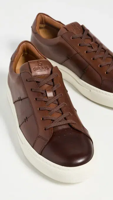 GREATS Royale 2.0 Leather Sneakers Burnished Cuoio 9 | Thumbnail 4