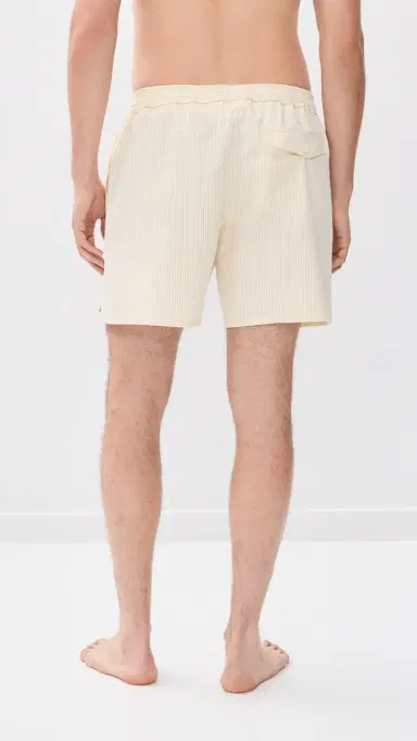 Lacoste Seersucker Swim Shorts Yellow | Thumbnail 3 Lacoste Seersucker Swim Shorts Yellow | Thumbnail 3
