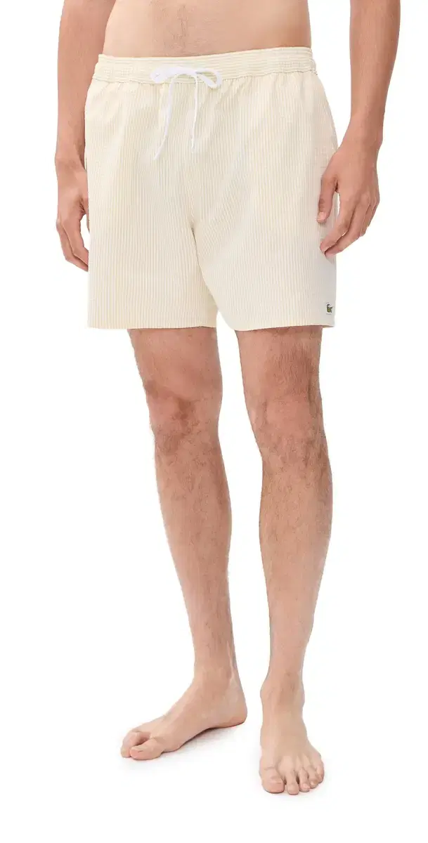 Seersucker Swim Shorts Yellow