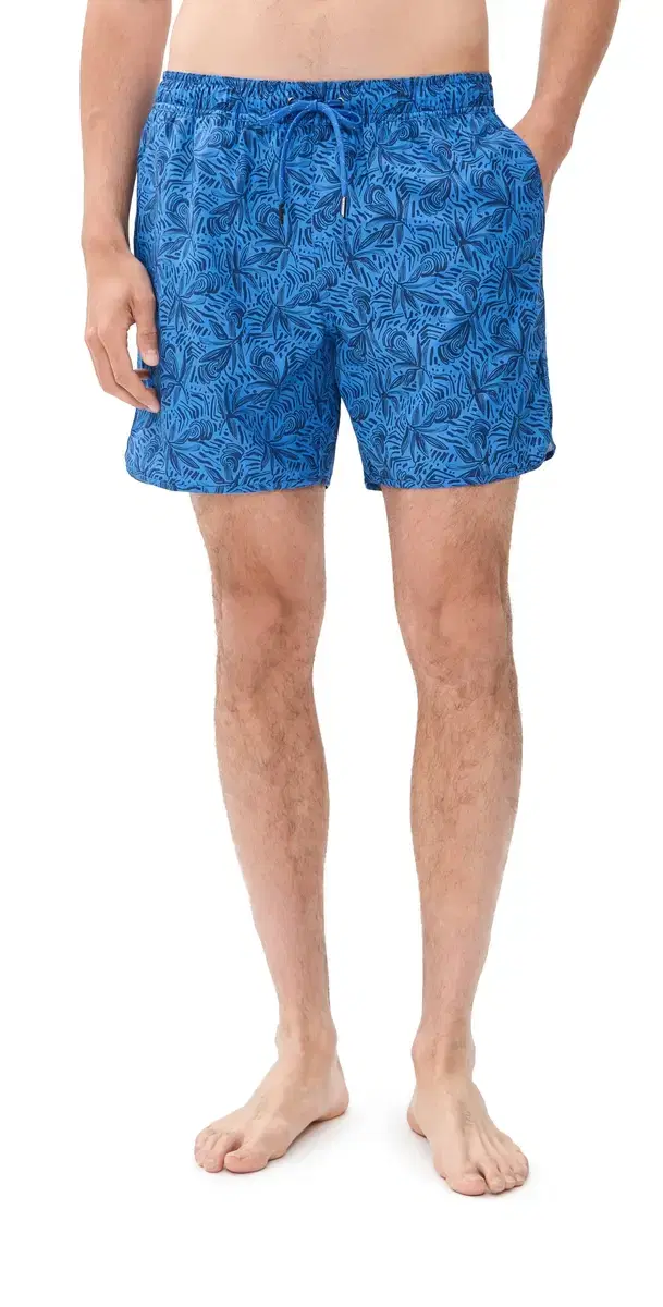 The Anchor Swim Trunks 6 Azure Painted Leaves