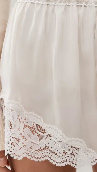 Free People eet e In The iddle Tap Satin Shorts Eggshell | Thumbnail 6
