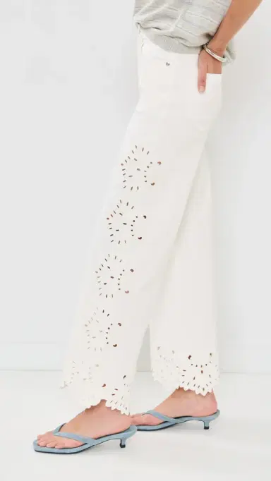 Joe's Jeans The Mia Embroidered Jeans Ecru Floral | Thumbnail 4 Joe's Jeans The Mia Embroidered Jeans Ecru Floral | Thumbnail 4