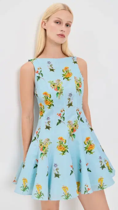 Hemant & Nandita Skater Dress Blue | Thumbnail 2