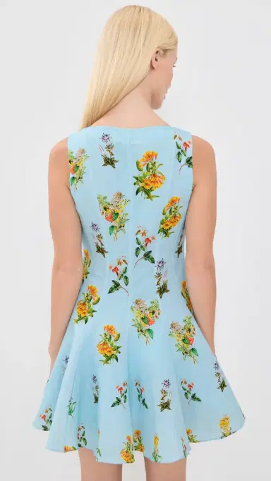 Hemant & Nandita Skater Dress Blue | Thumbnail 3