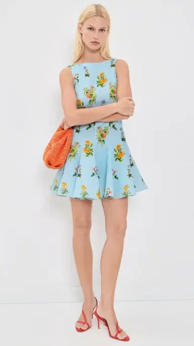 Hemant & Nandita Skater Dress Blue | Thumbnail 5