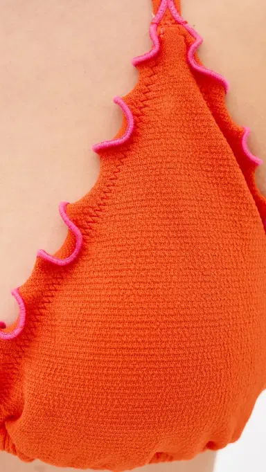 PQ Swim Lettuce Edge Triangle Bikini Top Paloma S | Thumbnail 6 PQ Swim Lettuce Edge Triangle Bikini Top Paloma S | Thumbnail 6